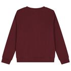 Boys Burgundy Teddy Bear Logo Sweatshirt, 2, hi-res