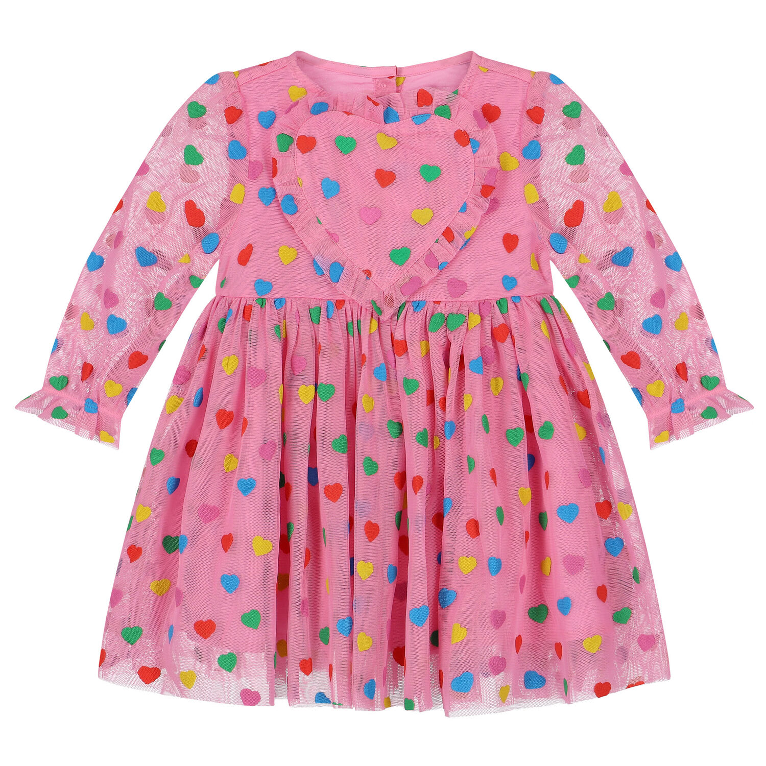 pink tulle heart dress Rock Your Baby Girls Pink Tulle Heart Dress