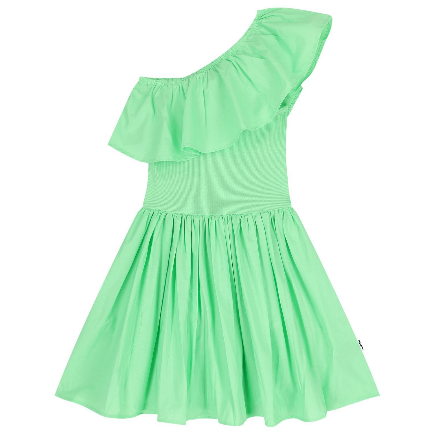 Girls Green Ruffled Dress, 4, hi-res