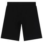 Boys Black Logo Shorts, 3, hi-res