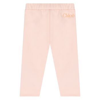 Younger Girls Pink Logo Joggers