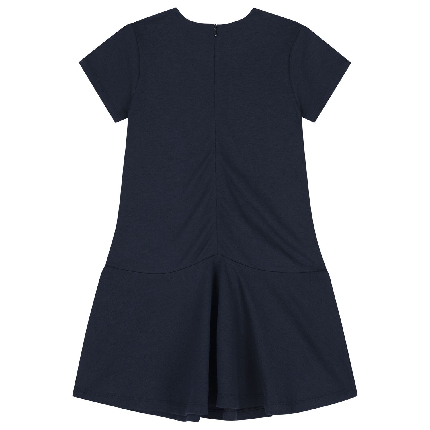 Girls Navy Blue & Gold Logo Dress, 2, hi-res