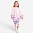 Girls Pink Zig Zag Leggings, 1, hi-res
