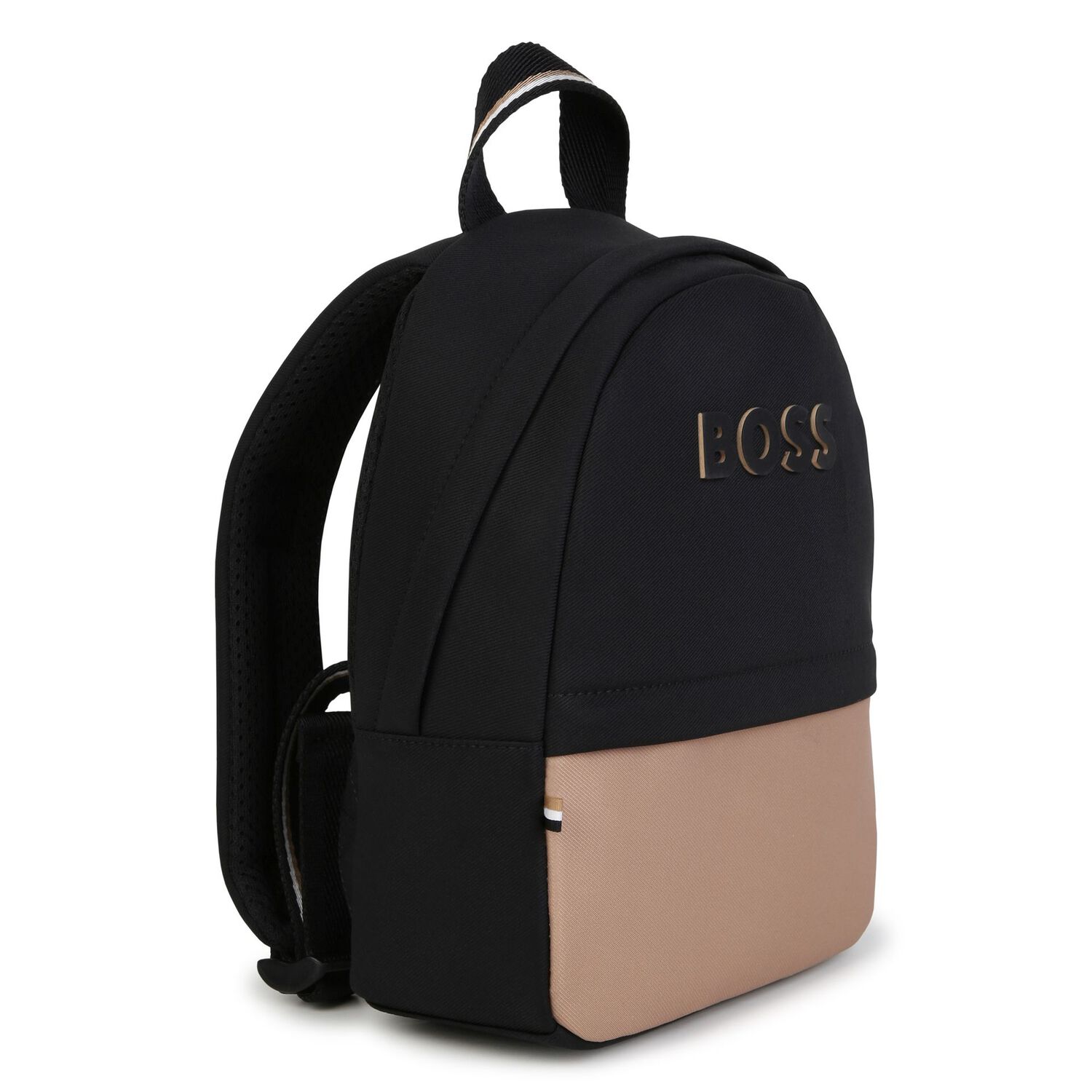 Younger Boys Black & Beige Logo Backpack ( 27CM ), 1, hi-res