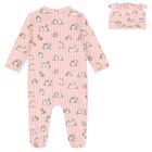 Baby Girls Pink Bunny Babygrow Set, 3, hi-res