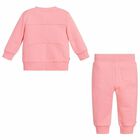 Baby Girls Pink Tracksuit, 1, hi-res