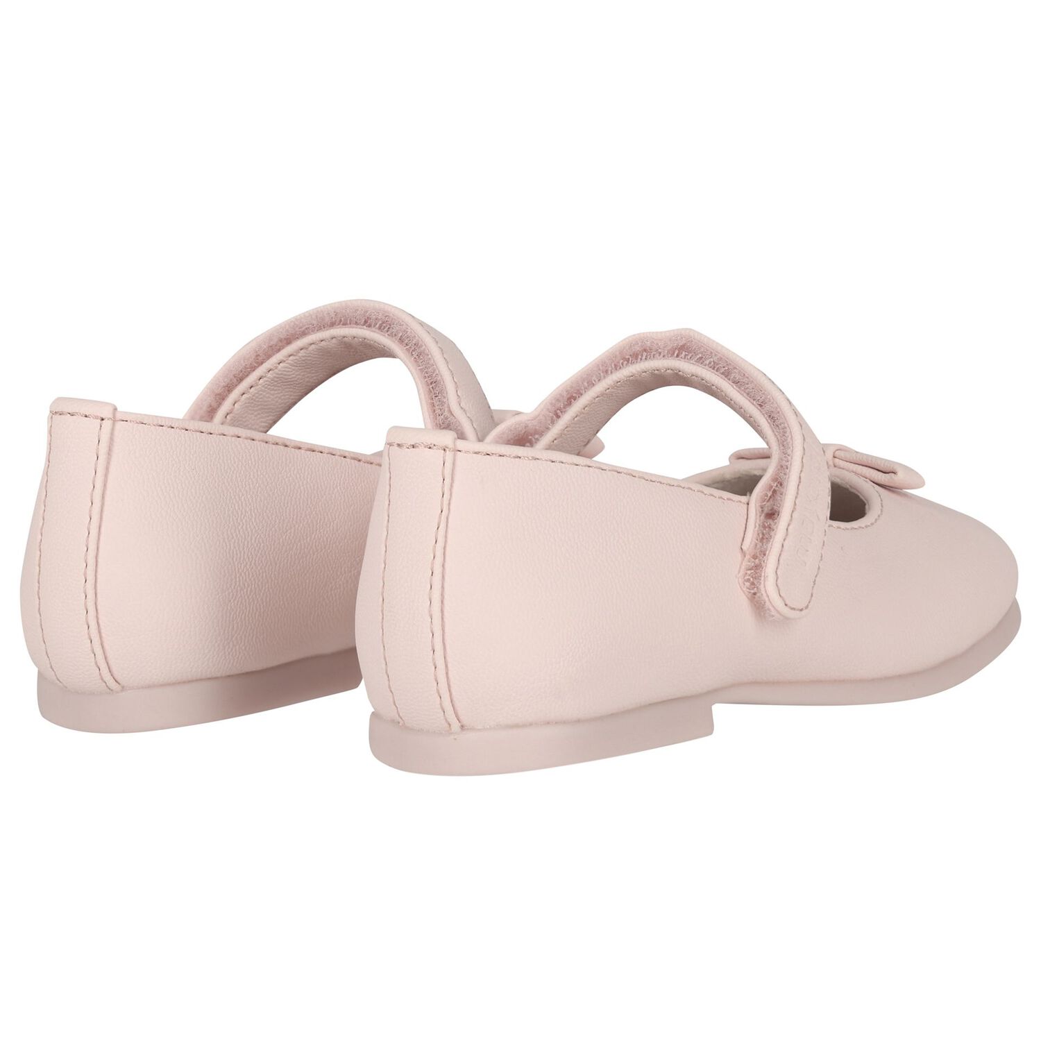 Younger Girls Pink Bow Ballerina Shoes, 2, hi-res