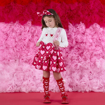 Girls Red & Pink Heart Shoulder Bag, 1 Girls Red & Pink Heart Shoulder Bag