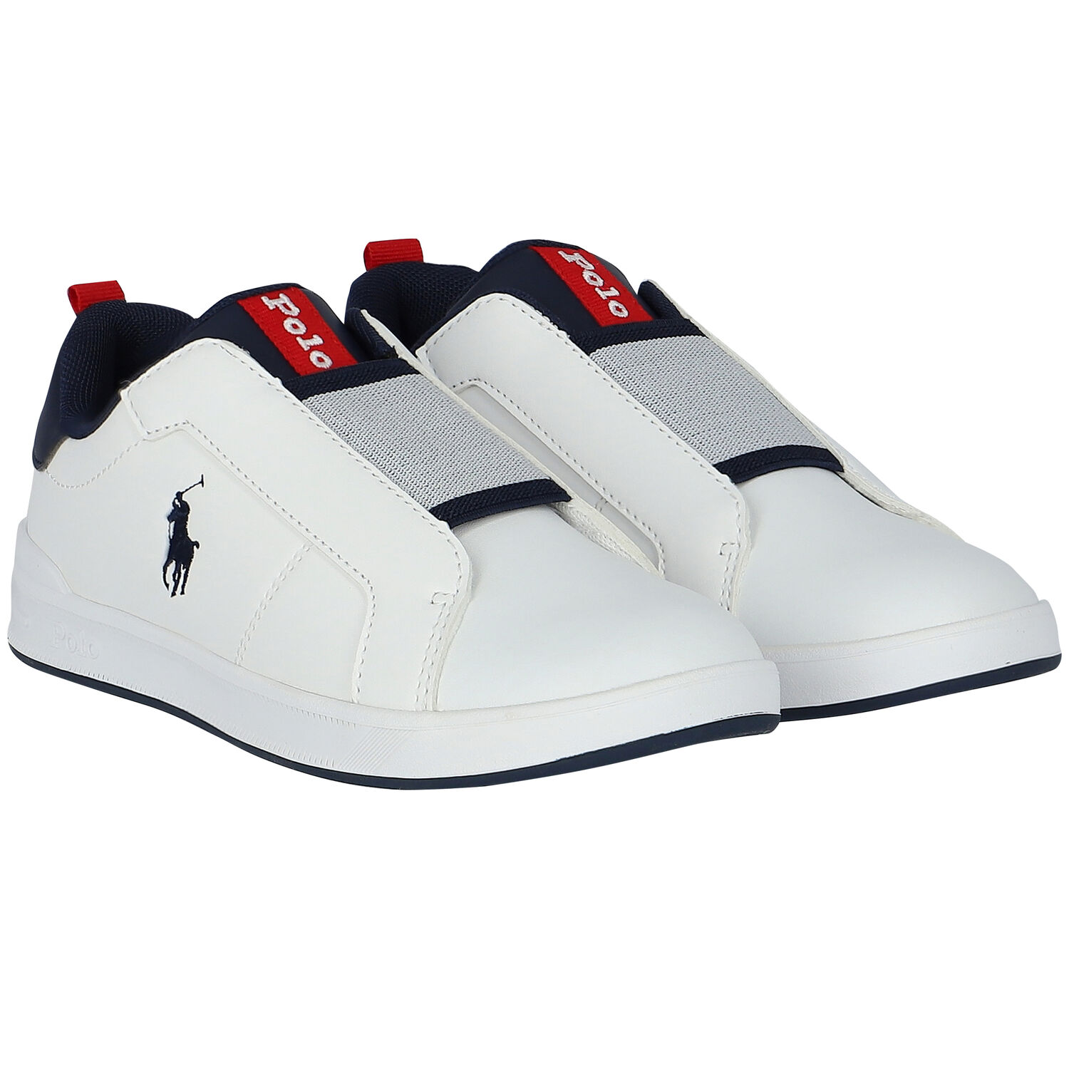 Boys White Logo Trainers, 1, hi-res image number null