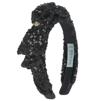 Girls Black Sequin Headband