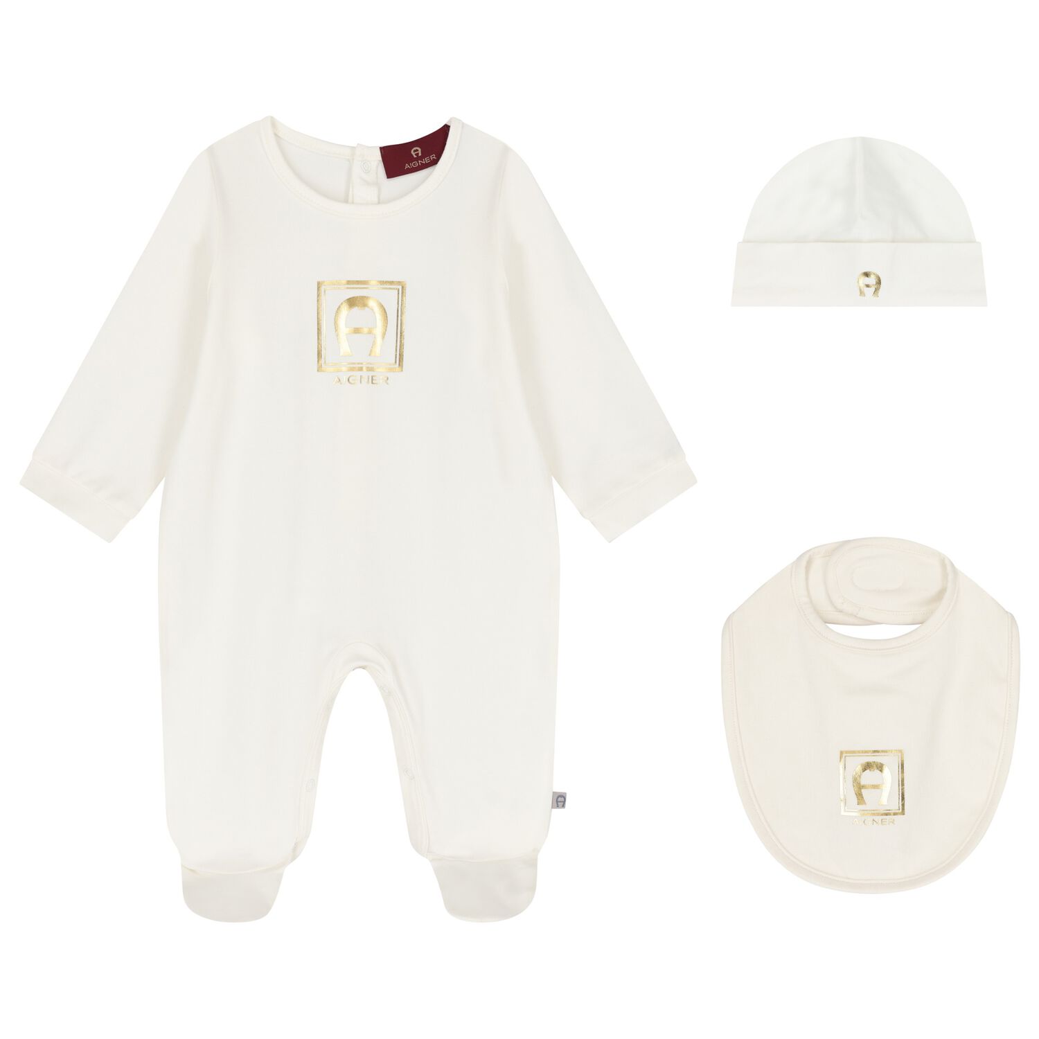 Ivory & Gold Babygrow Gift Set , 1, hi-res