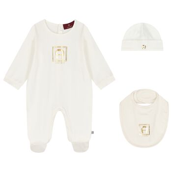 Ivory & Gold Babygrow Gift Set 