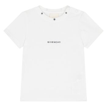 Younger Boys White Logo T-Shirt