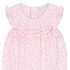 Baby Girls Pink Hearts Bodysuit, 1, hi-res