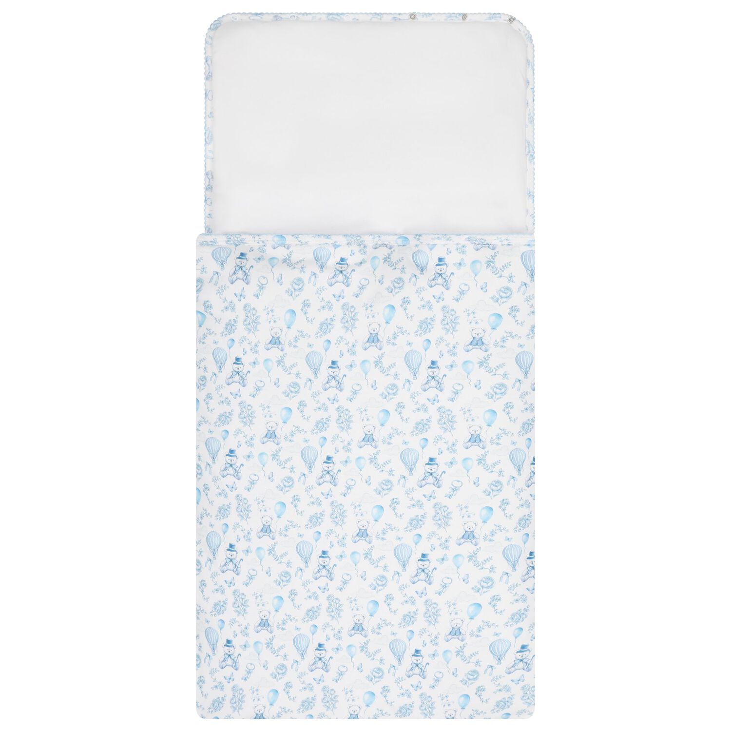 Baby Boys White & Blue Toile Nest, 2, hi-res image number null