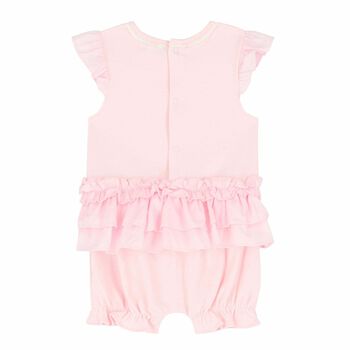 Baby Girls Pink Butterfly Romper