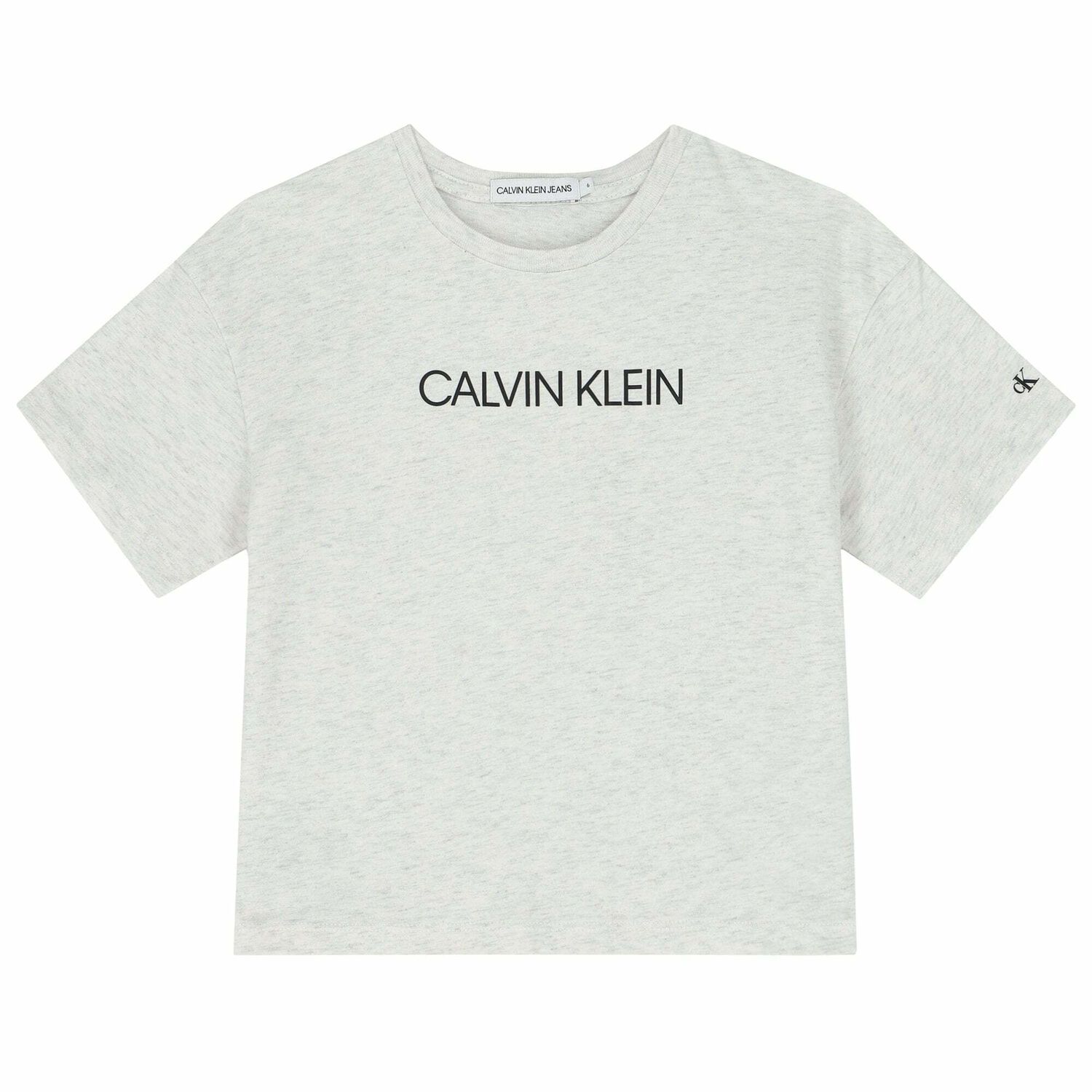 تيشيرت بالشعار باللون الرمادي للبنات, 2, hi-res image number null