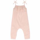 Younger Girls Pale Pink Jumpsuit, 1, hi-res