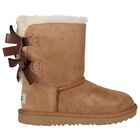 Girls Beige Bailey Bow II Suede Boots, 2, hi-res
