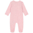 Baby Girls Pink Logo Babygrow, 1, hi-res
