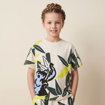 Boys Ivory Elephant Jungle T-Shirt