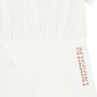 Girls White Logo Zig Zag Dress, 1, hi-res