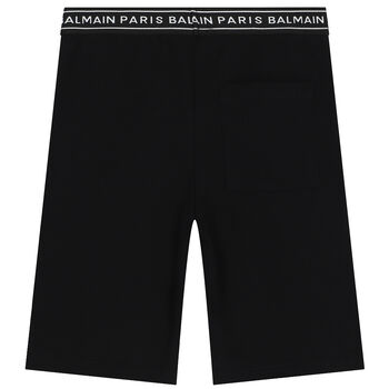Boys Black Logo Shorts