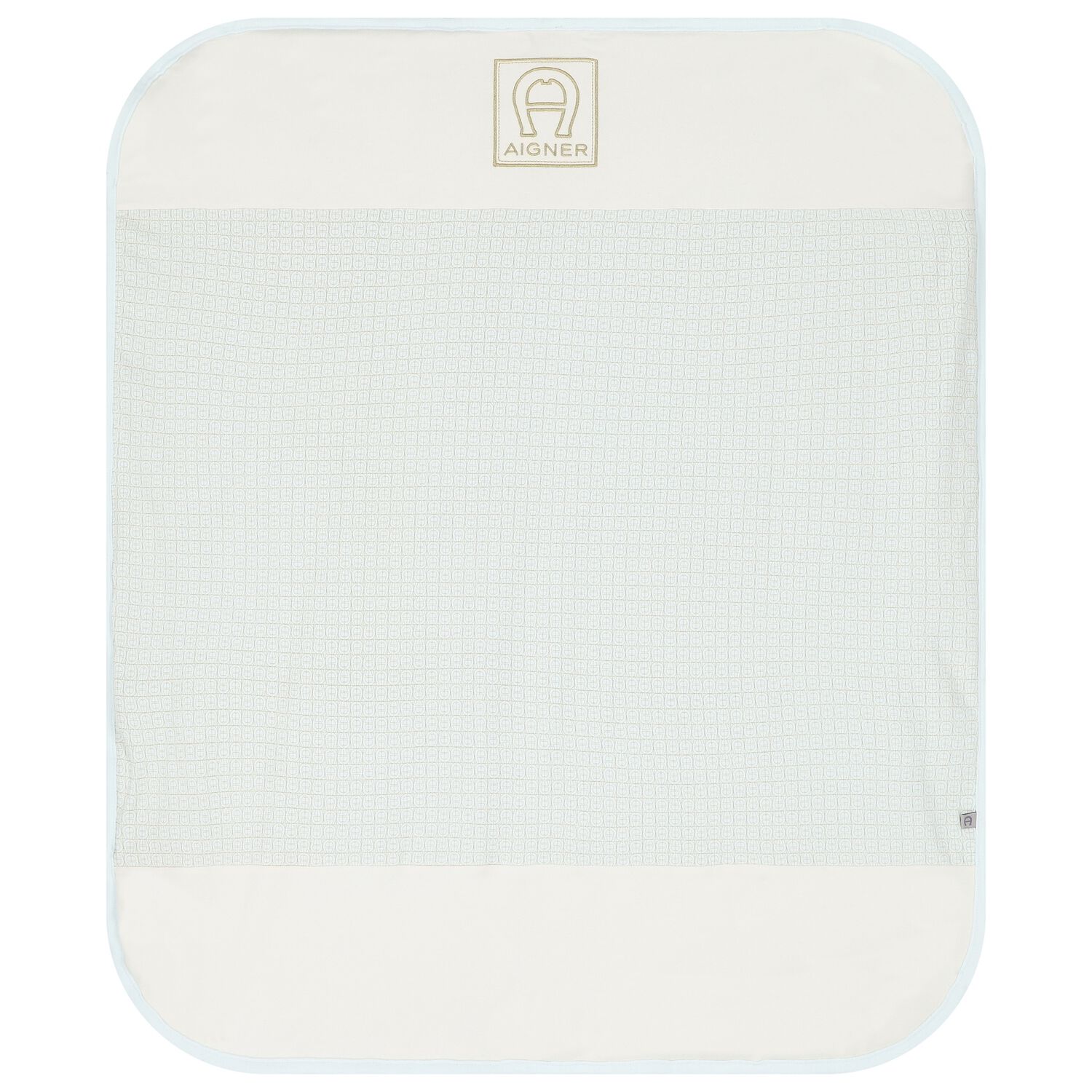 Baby Boys Blue & Gold Logo Blanket, 1, hi-res image number null