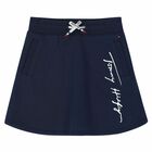 Girls Navy Logo Skirt, 2, hi-res