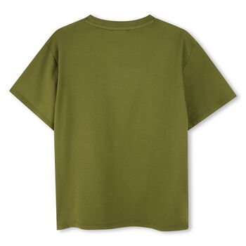 Boys Green Elephant Logo T-Shirt