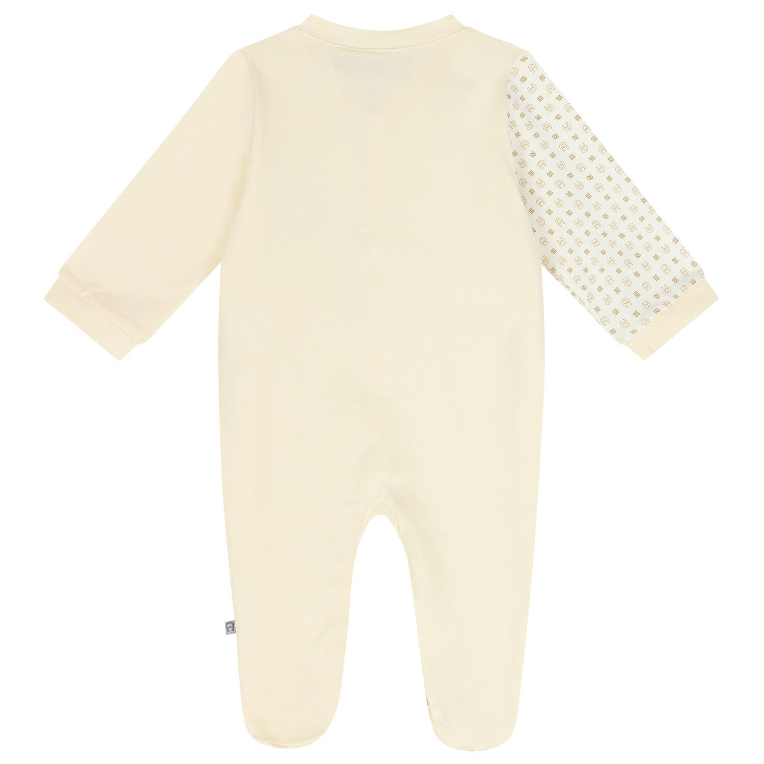 Ivory & Gold Logo Babygrow, 1, hi-res image number null