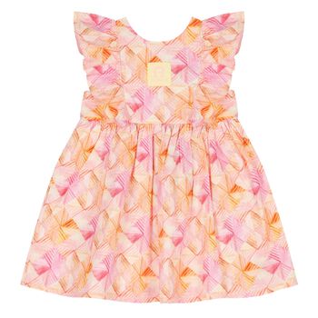 Younger Girls Pink & Orange Dress