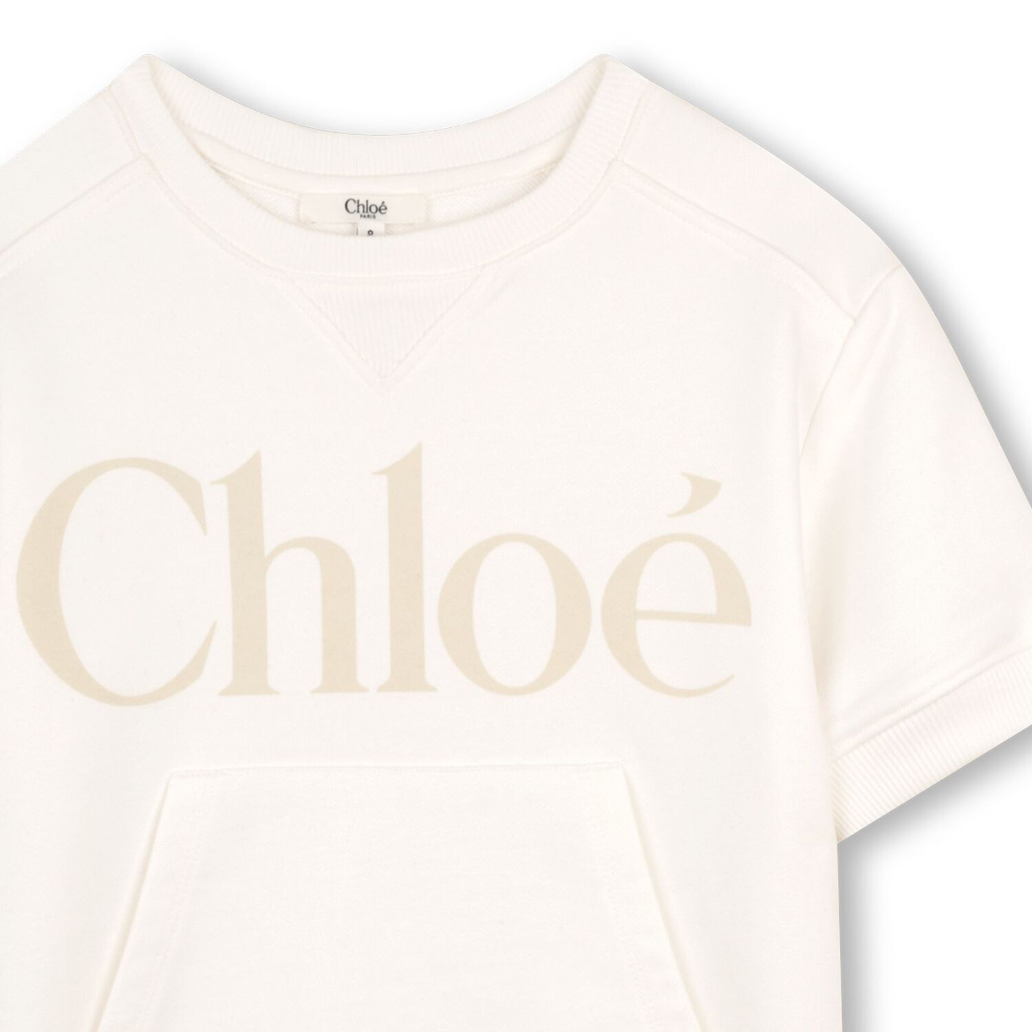 Girls Mini Me Ivory Logo Sweatshirt Dress, 1, hi-res