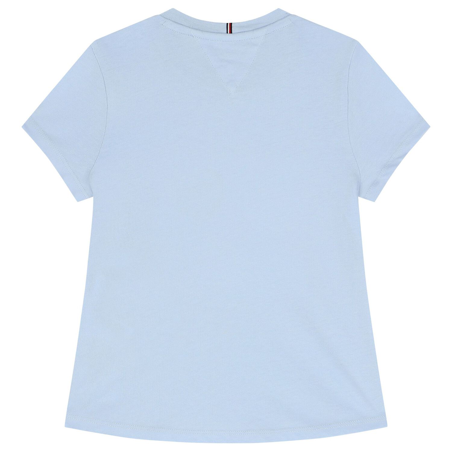 تيشيرت بنات بشعار وقلوب باللون الأزرق, 1, hi-res