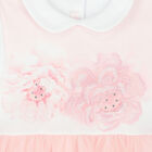 Baby Girls White & Pink Floral Dress, 1, hi-res