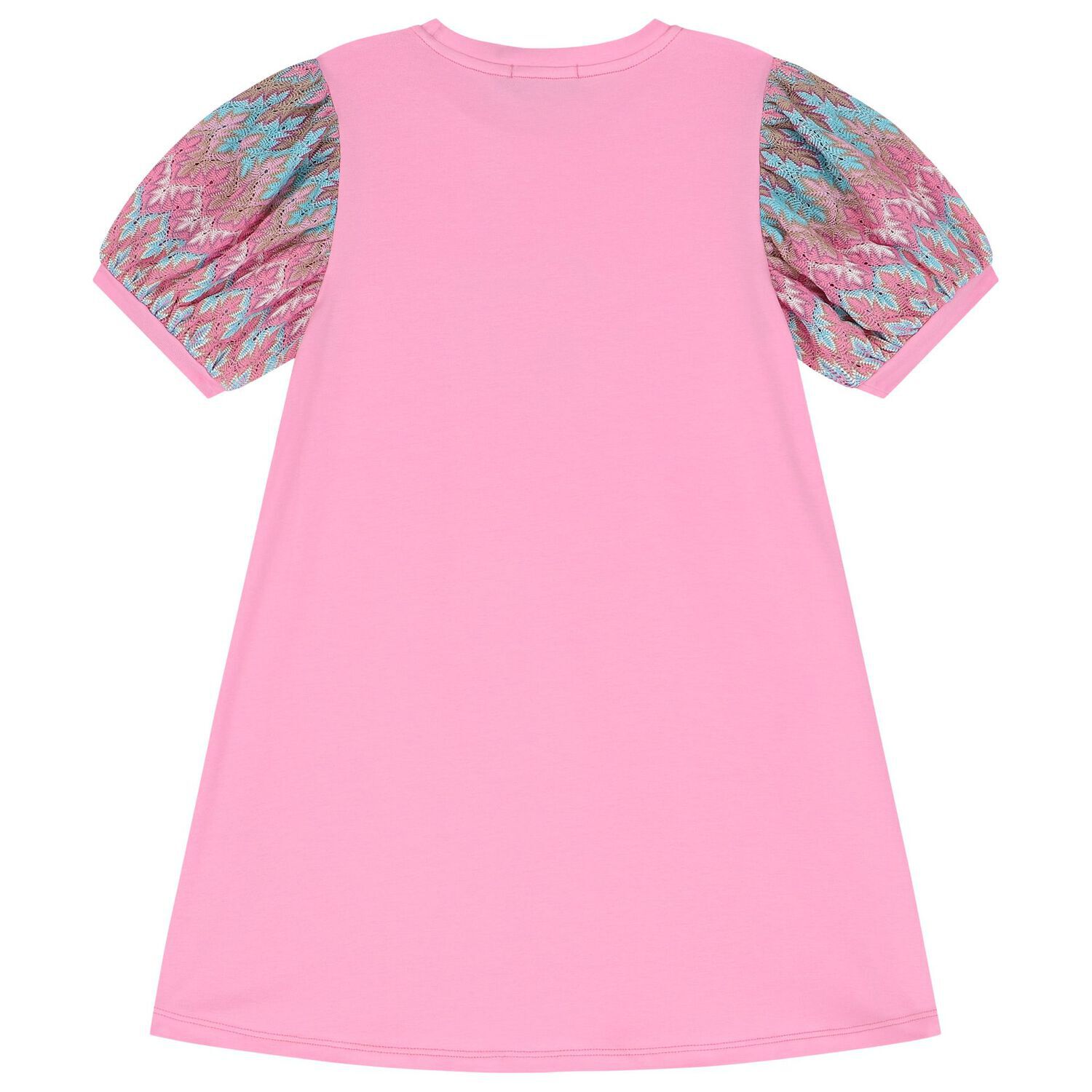 فستان بنات بطبعة حقيبة بالشعار باللون الوردى, 2, hi-res