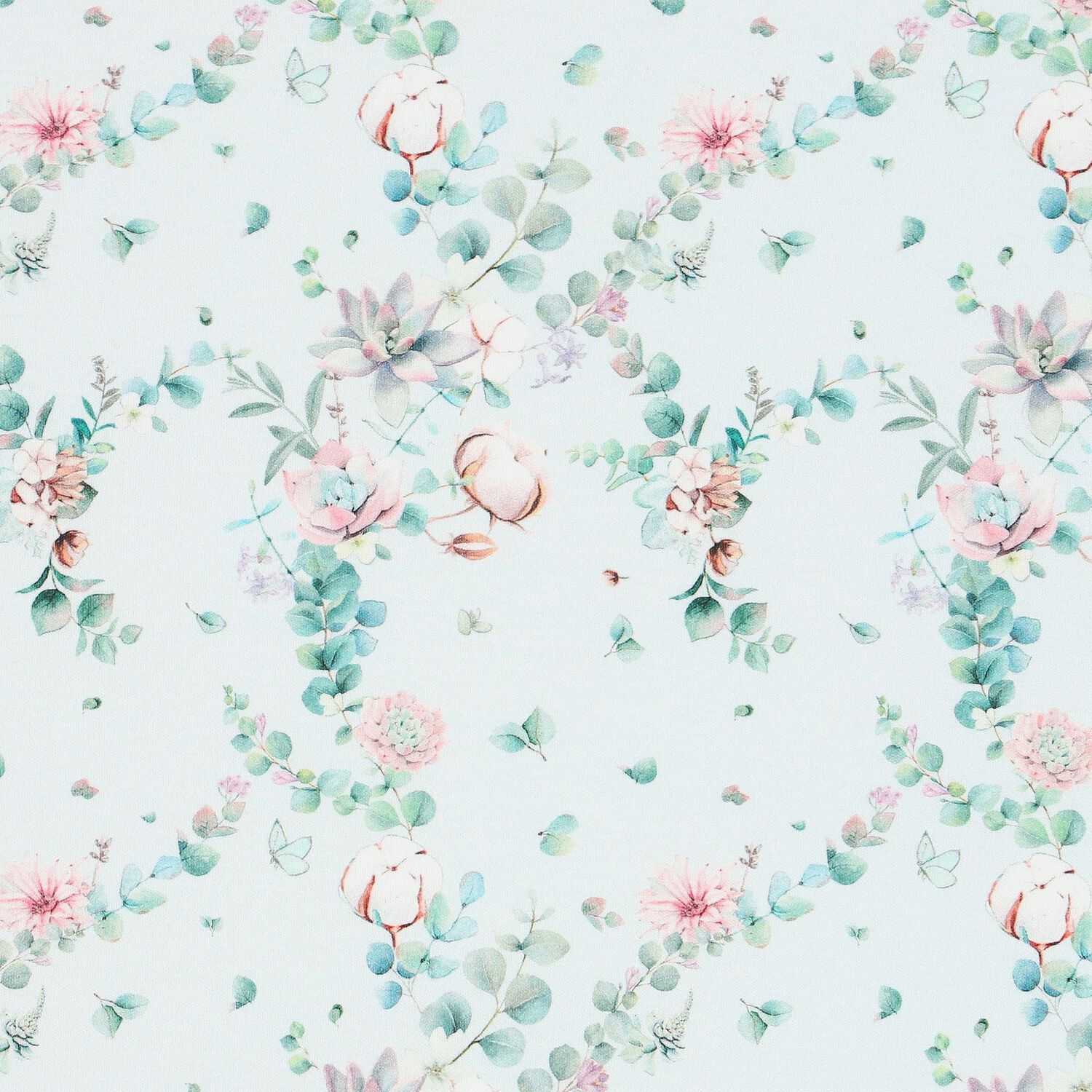 Baby Girls Mint Floral Blanket, 1, hi-res image number null