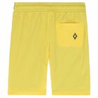 Boys Black & Yellow Printed Shorts, 1, hi-res