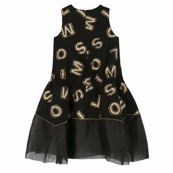 Girls Black & Gold Dress