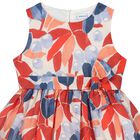 Girls Orange & Blue Floral Dress, 2, hi-res