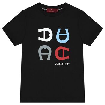 Boys Black Logo T-Shirt