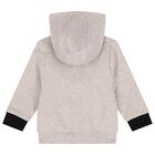 Baby Boys Beige & White Logo Tracksuit Set, 3, hi-res