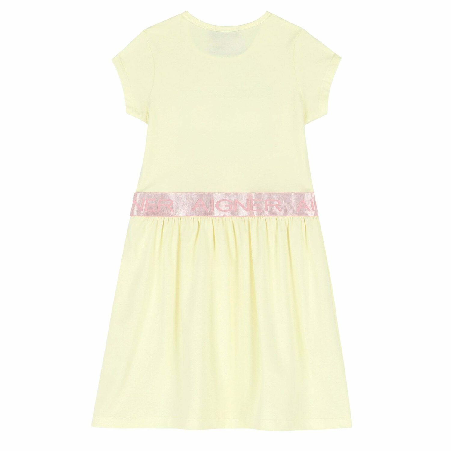 Girls Yellow Logo Dress, 1, hi-res