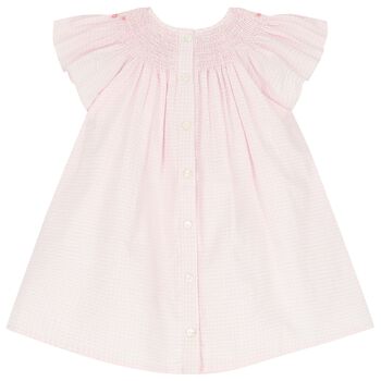 Baby Girls Pink & White Gingham Dress