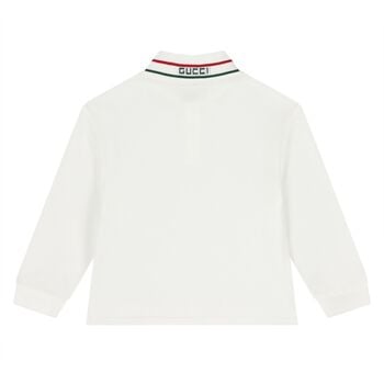 Younger Boys Ivory Logo Polo Shirt