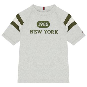 Boys Grey Logo T-Shirt