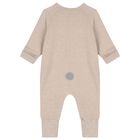 Baby Boys Beige Teddy Bear Romper Gift Set, 1, hi-res