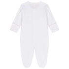 Baby Girls White & Pink Teddy Bear Time Babygrow Set, 1, hi-res
