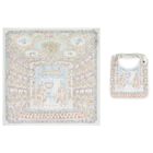 Ivory & Blue Ballet de Paris Baby Carr&eacute; Swaddle & Bib Gift Set, 1, hi-res