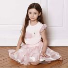 Girls Pink Swan Skirt Set, 1, hi-res
